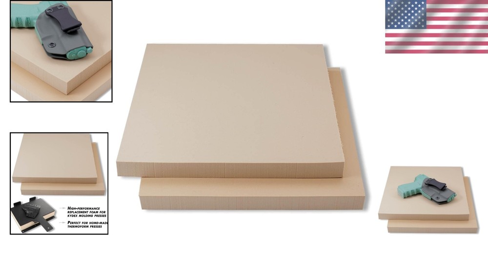 Mega Form Thermoform Molding Foam 8x12x1 - 2 Pack for KYDEX & ABS Projects