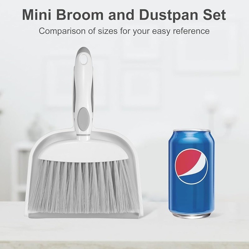 Ultra Thin Broom & Dustpan Set Wall Mounted Leak Proof Efficient Cleaning New