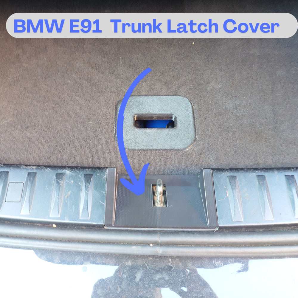 BMW E91 trunk latch cover