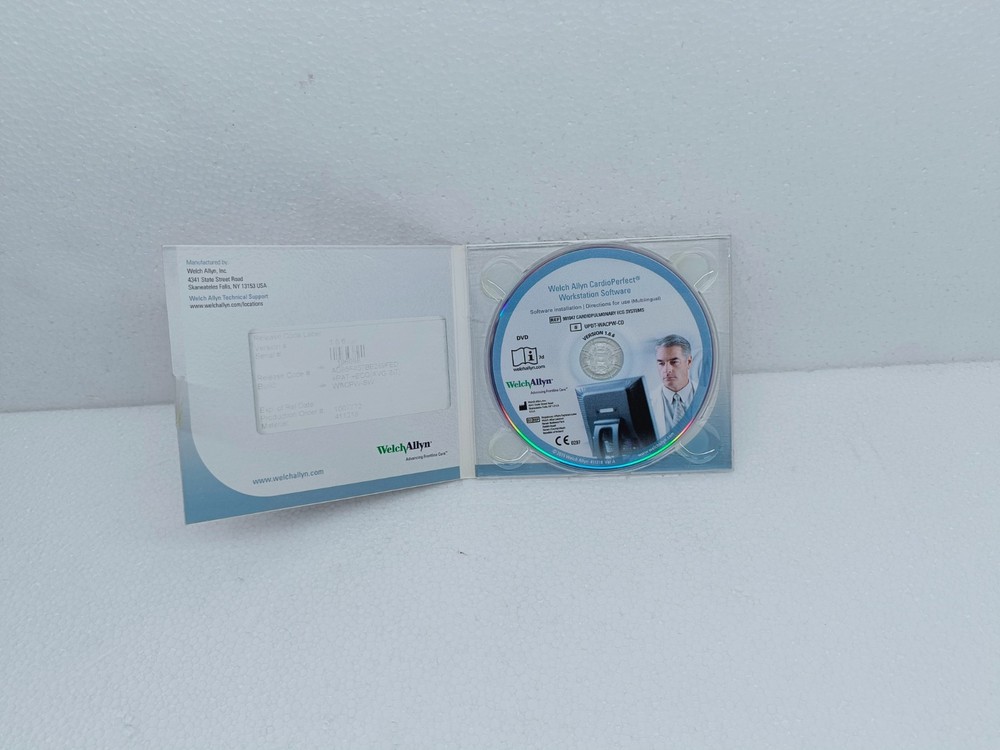 WELCH ALLYN CARDIO PERFECT WORKSTATION SOFTWARE DVD REF 901047