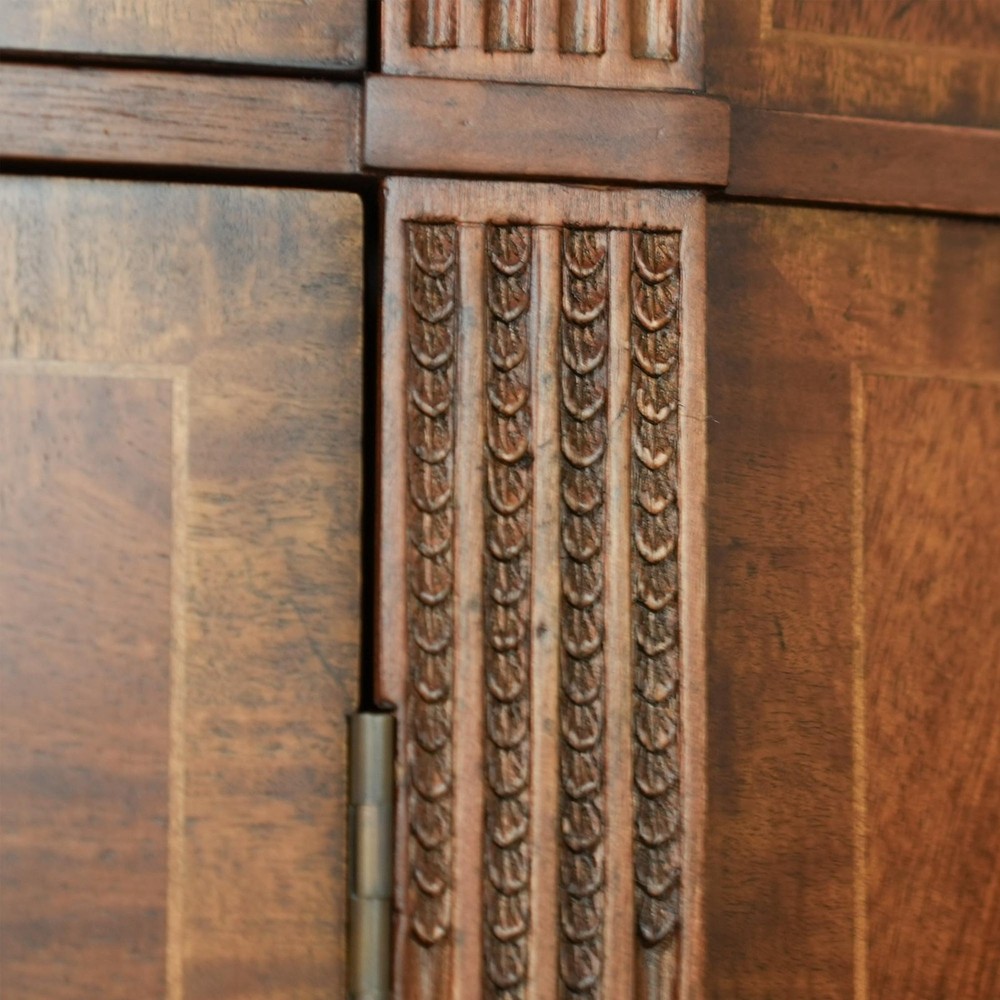 NC493075, Jonathan Charles Demi Lune Walnut Sideboard