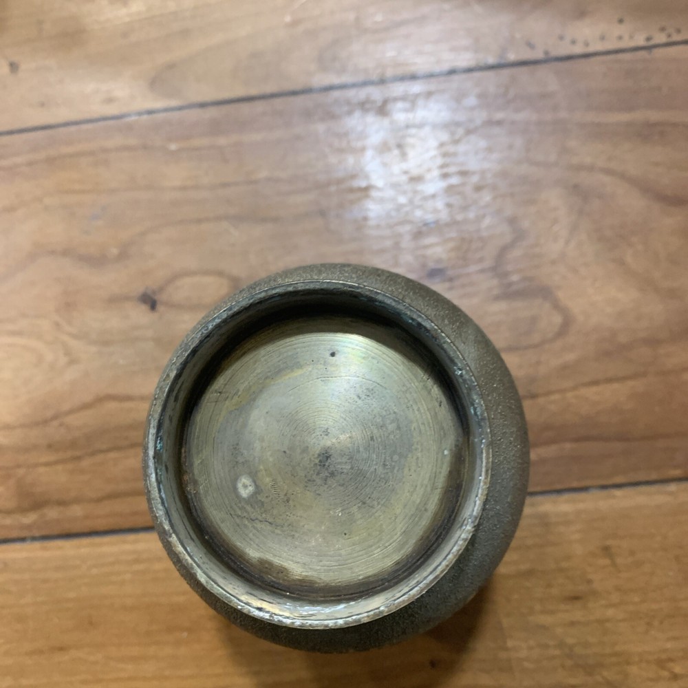 Solid Brass chalice 4” Etched Floral Motif
