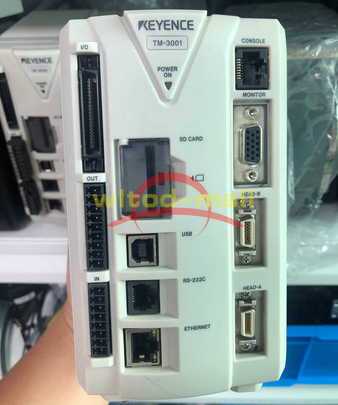 One Keyence TM-3001 High Speed 2D Optical Micrometer Controller Used