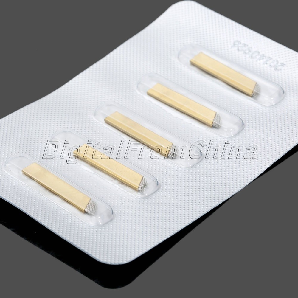 5Pcs Microblading Blades for Eyebrow Tattoo Permanent Makeup Manual Needles