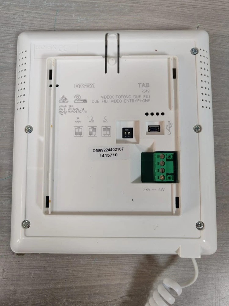VIMAR ELVOX VIDEOCITOFONIA 7549 VIDEO INTERCOM TAB 4.3