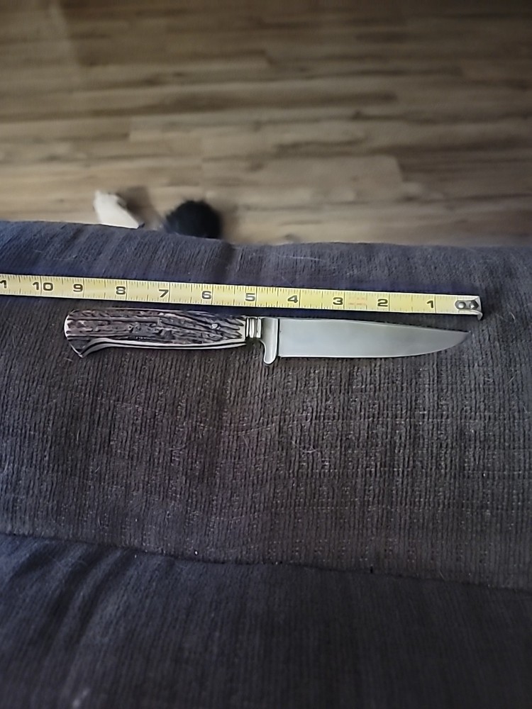 Solingen Germany Rostfrei Hunting Knife, Stag Handle