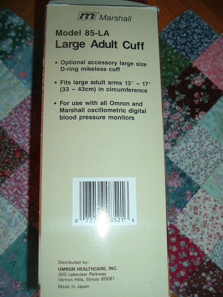 MARSHALL LARGE ADULT CUFF MODEL 85-LA (SEE NOTE)