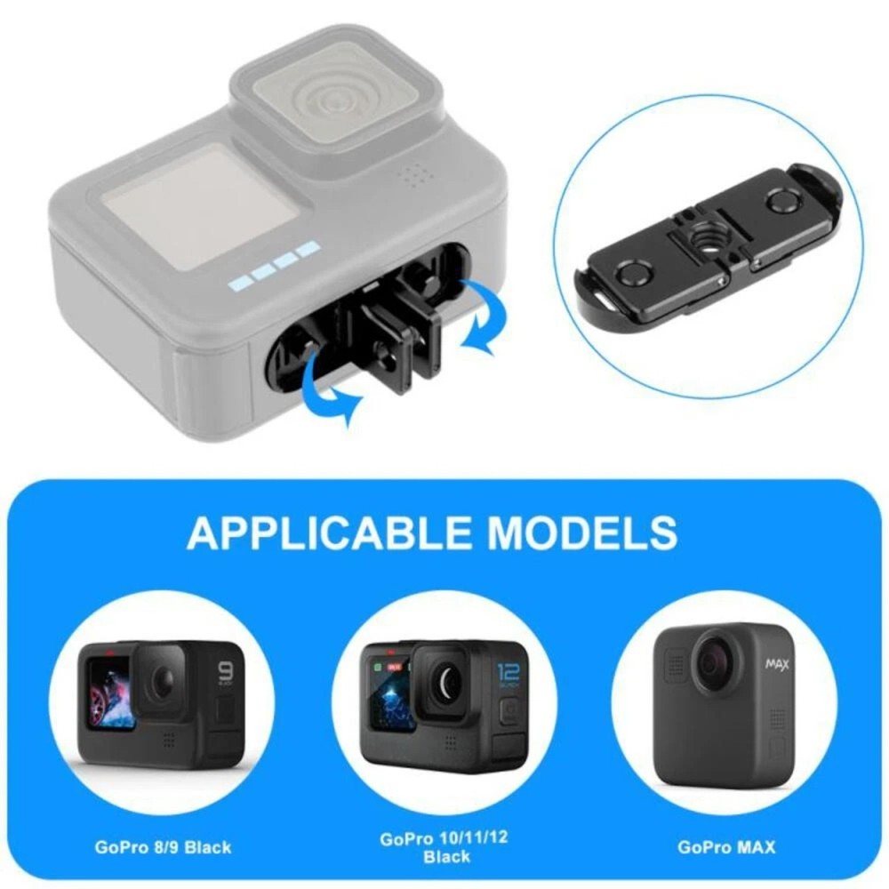 Magnetic Quick Release Mount for GoPro Hero 12 11 10 9 8 Adapter Replacement