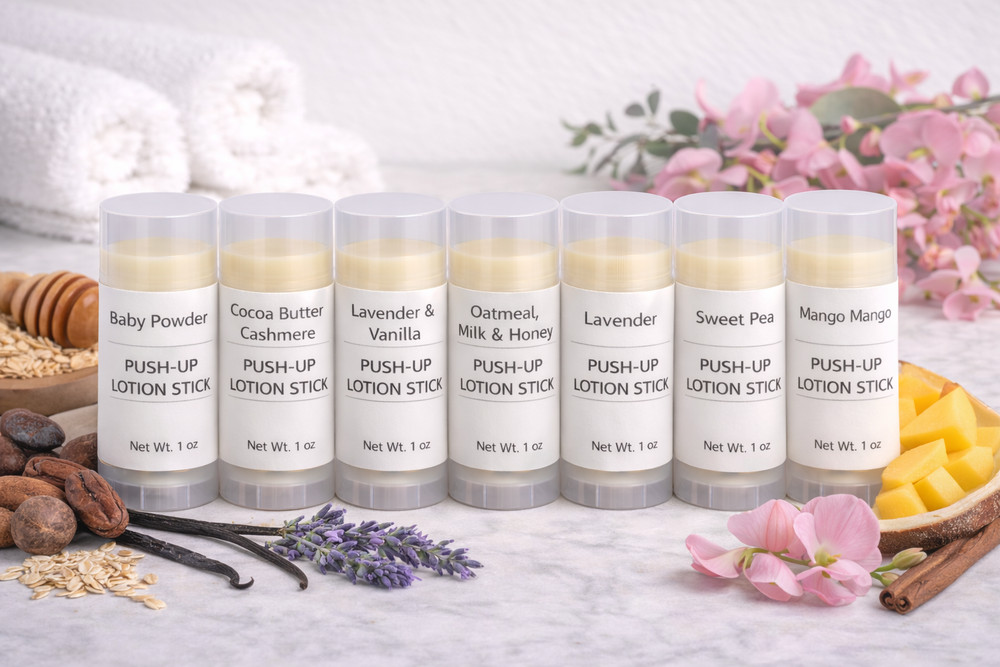 Handmade Push-Up Lotion Stick Moisturizing Solid Lotion Balm – Choose Scent