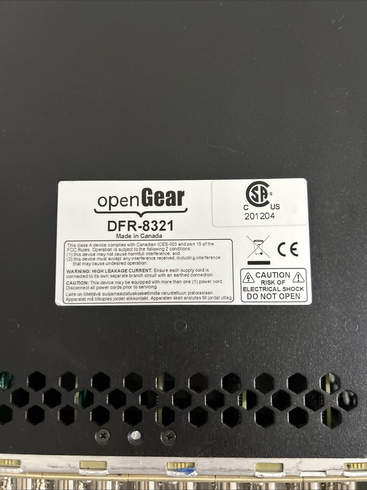 OpenGear DFR 8321 Frame Chassis with Cards #3c2