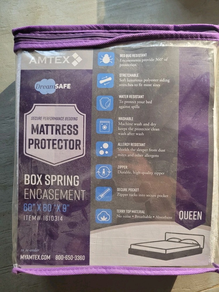 dream safe mattress/box spring protector-queen sz