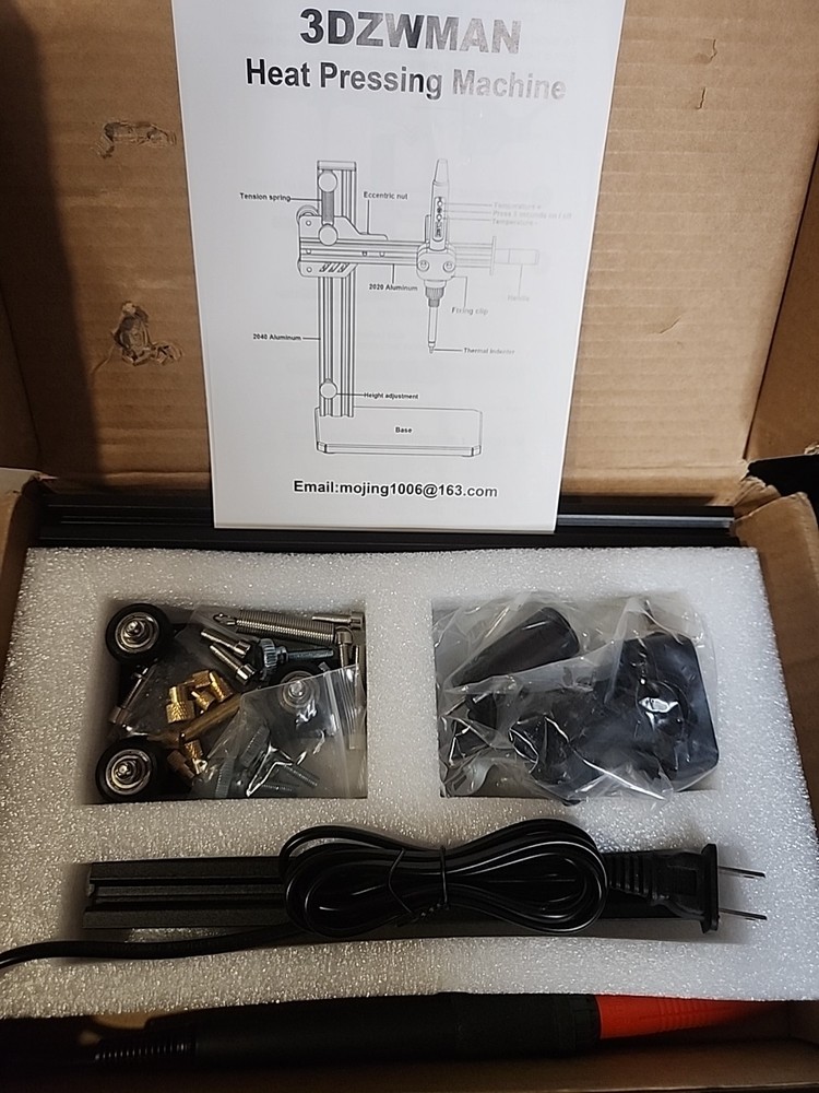 Vertical Heat Pressing Machine,Heat Set Insert Tool,Brass Inserts 3D Printing,He