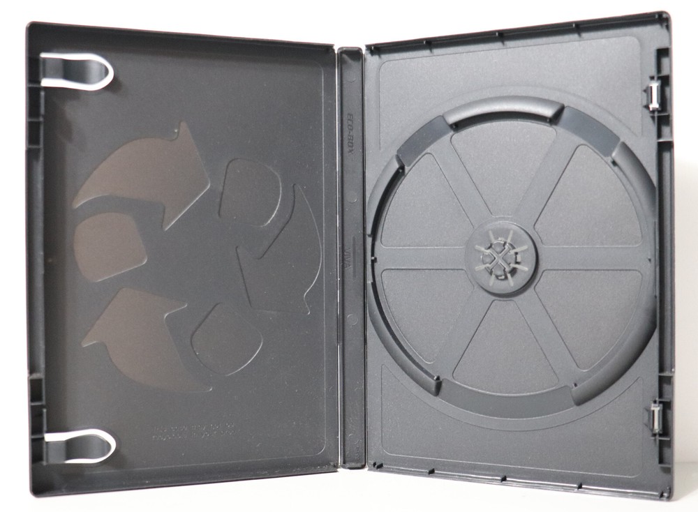Genuine Viva Solid Eco-Box 1-Disc Single 14mm Black DVD Replacement Case GOOD