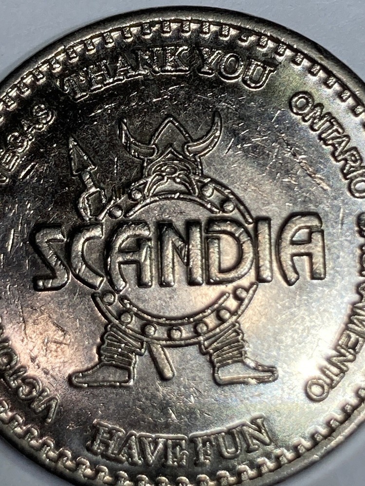 VINTAGE SCANDIA ARCADE TOKEN #qd1