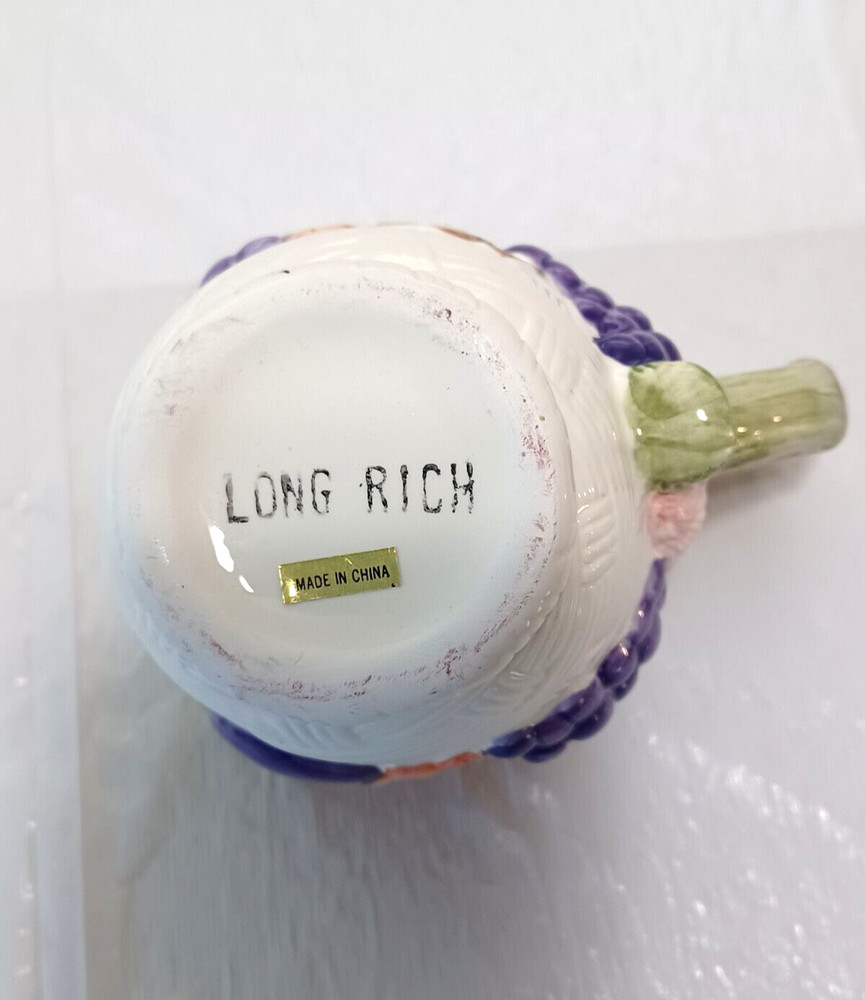Long Rich Harvest Vegetable Creamer & Sugar Ceramic Set