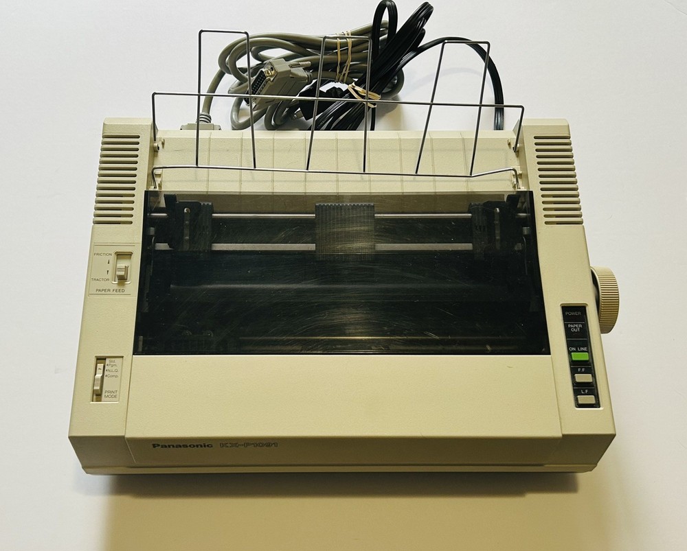 Panasonic KX-P1080i 9-Pin Impact Dot Matrix Printer Powers On Printing Untested