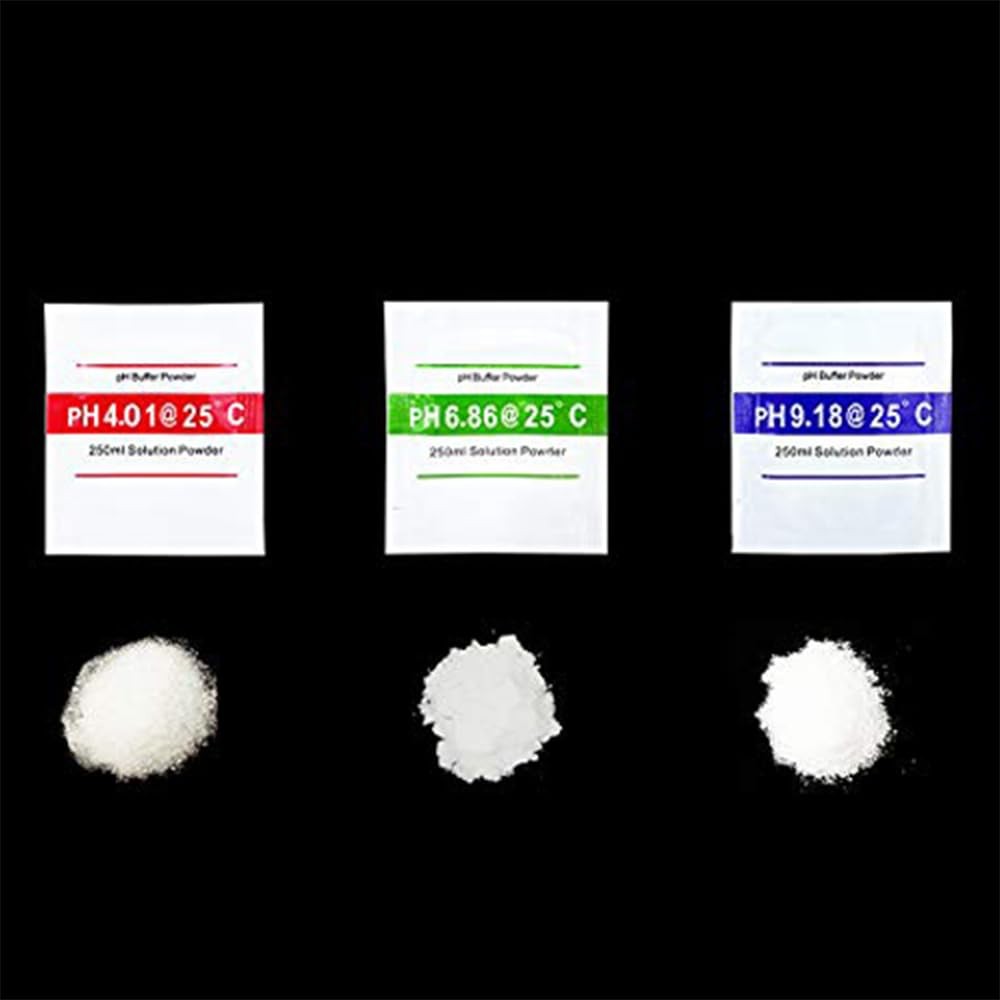 Nynelly 15 Pack pH Meter Buffer Solution Powder pH 6.86, 4.01, 9.18 for Precise