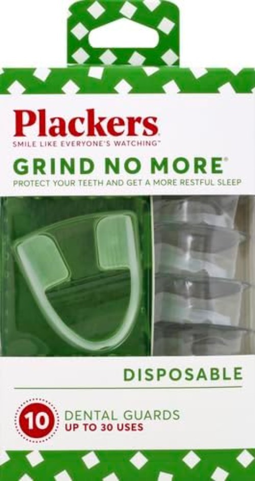 Teeth Grinding Solution: Plackers Grind No More Night Guard, 10 Count, Easy Use