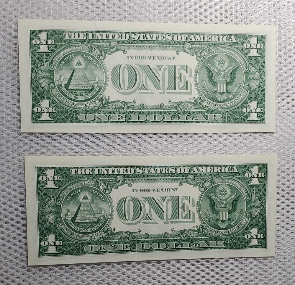Fancy Serial Number Consecutive Set 1957 $1 Silver Certificate Blue Seal UNC