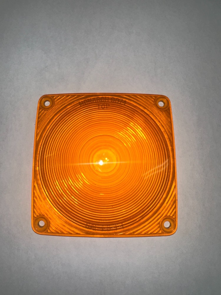 Replacement Lens for Grote/ Monarch 9074 recessed light - Amber cover