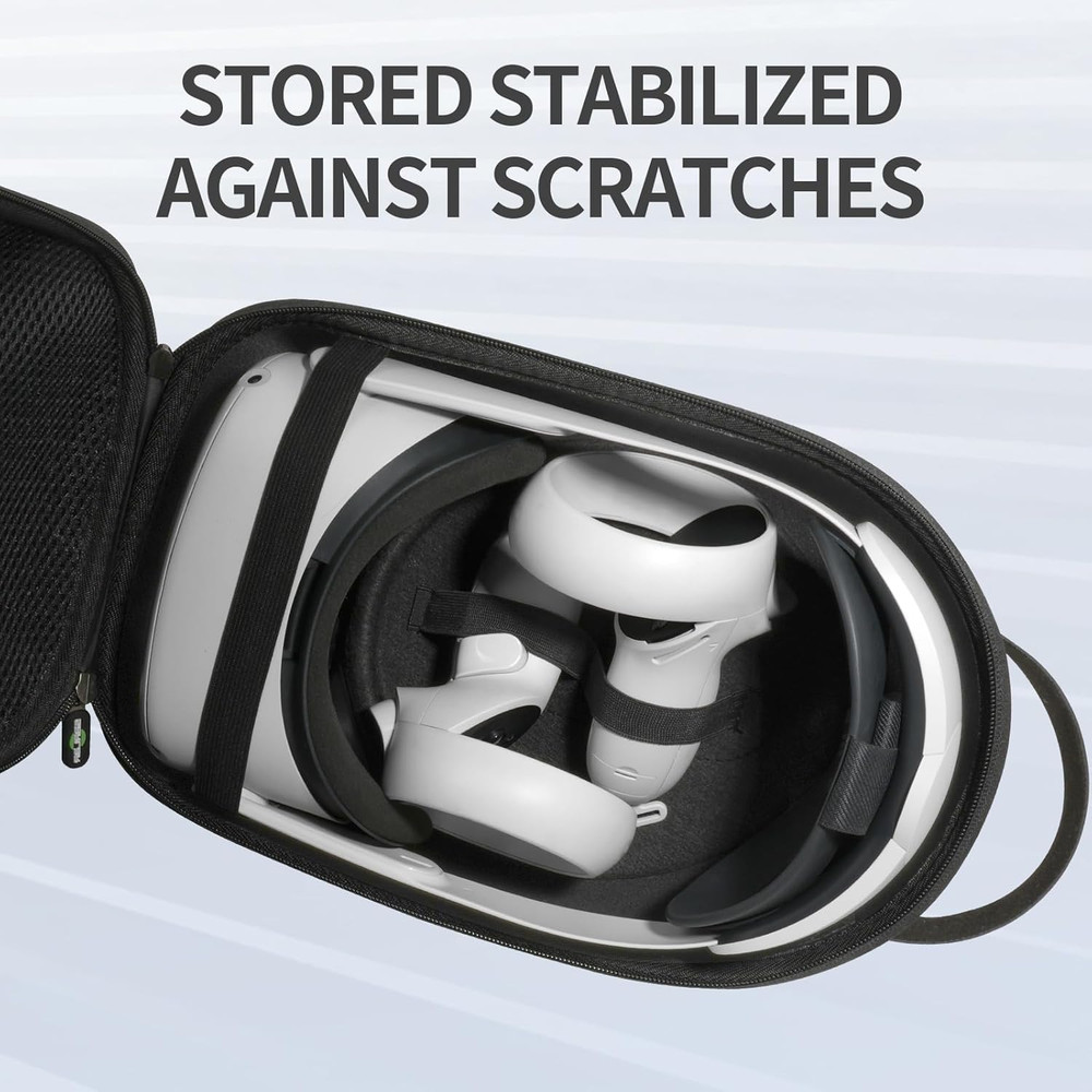 sarlar Carrying Case for Meta Quest 3S/Quest 3/Quest 2 VR Headset, Controller, O