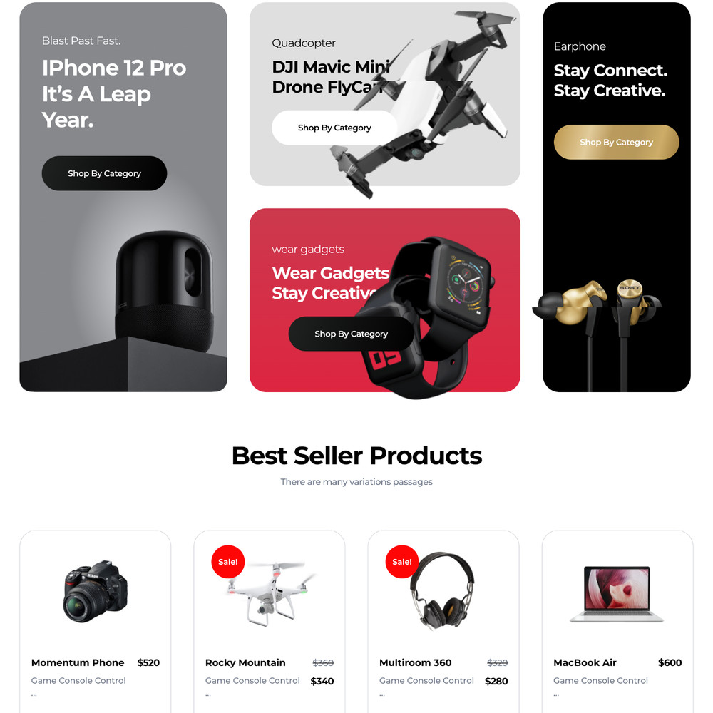 Tech Store Website Design with Free VPS Web Hosting and Installation