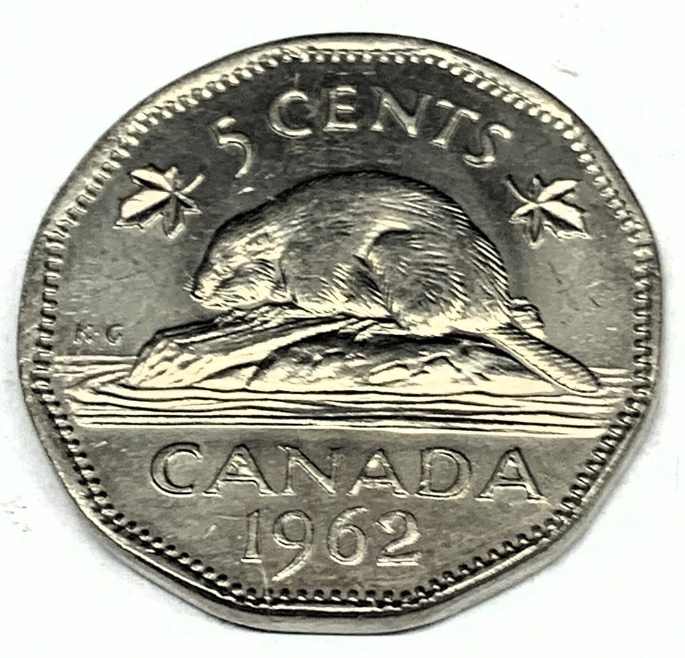 # C1677   CANADA    COIN,     FIVE CENTS   1962