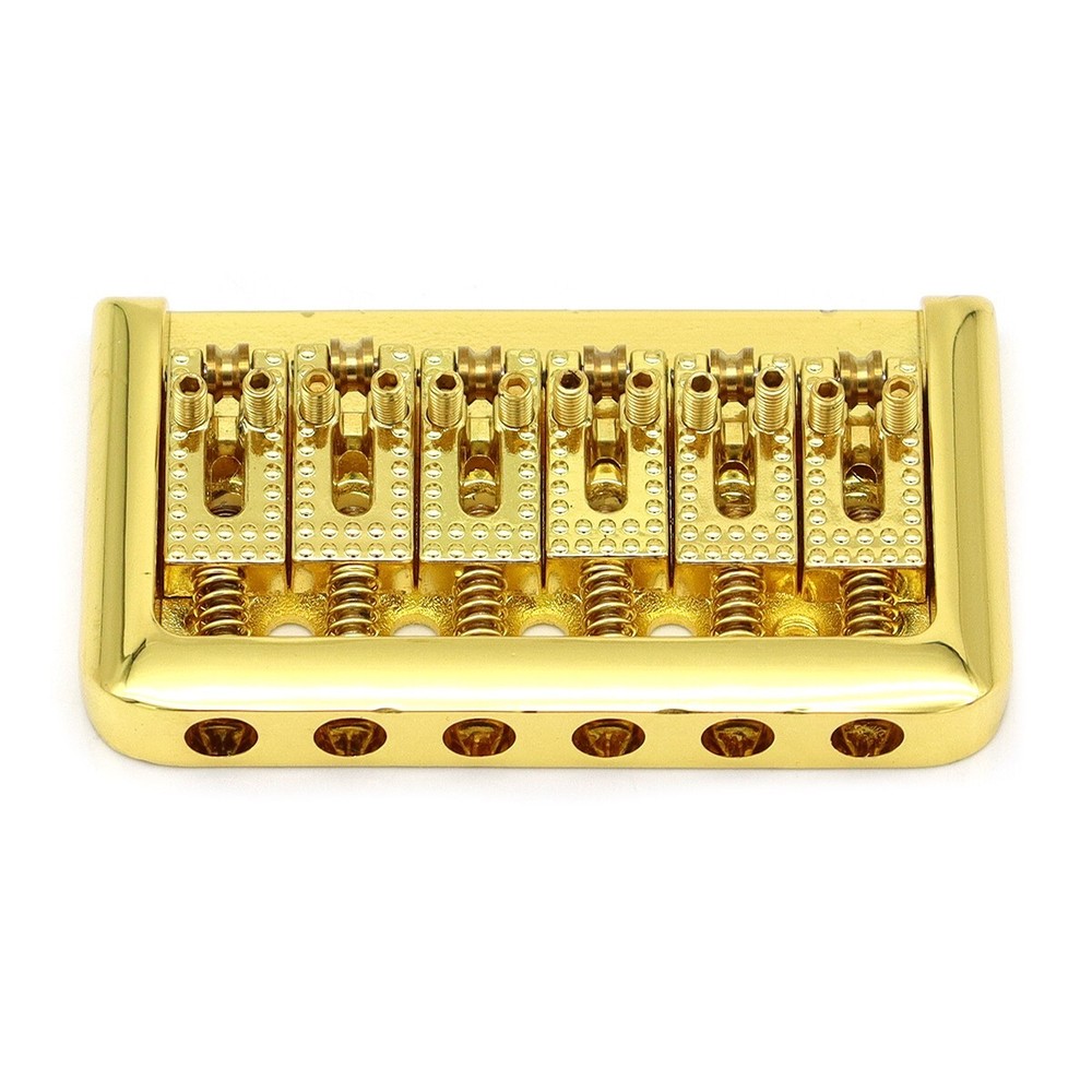 Metal 6 String Electric Guitar Fixed Bridge Roller Saddle Hardtail Bridge Gold