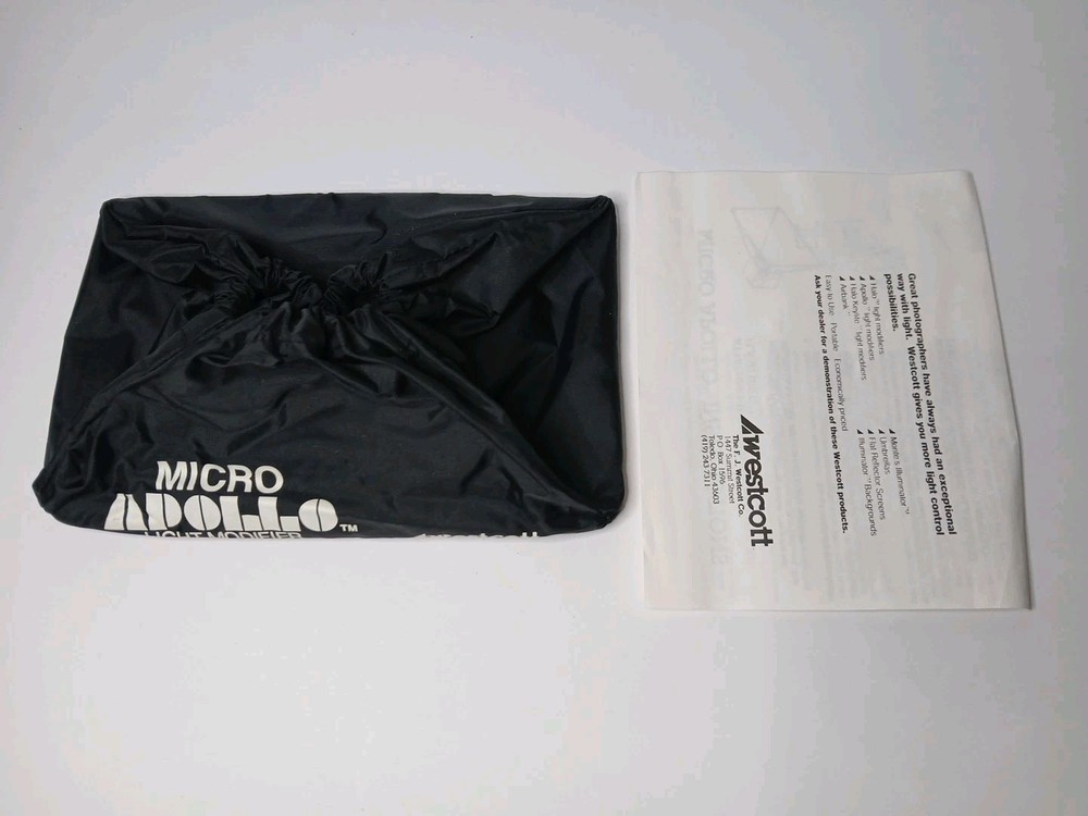Westcott Micro Apollo 5x8" Light Modifier Diffuser Softbox, Clean