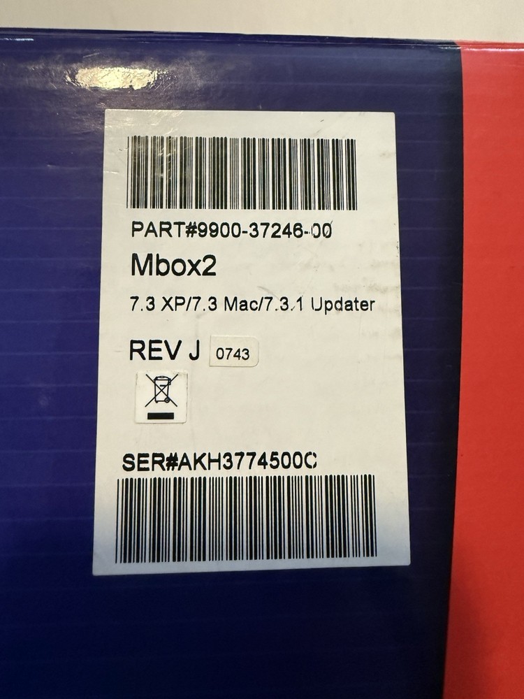 Digidesign MBox2 USB Audio Interface Pro Tools LE EX Lightly Used w Box Software