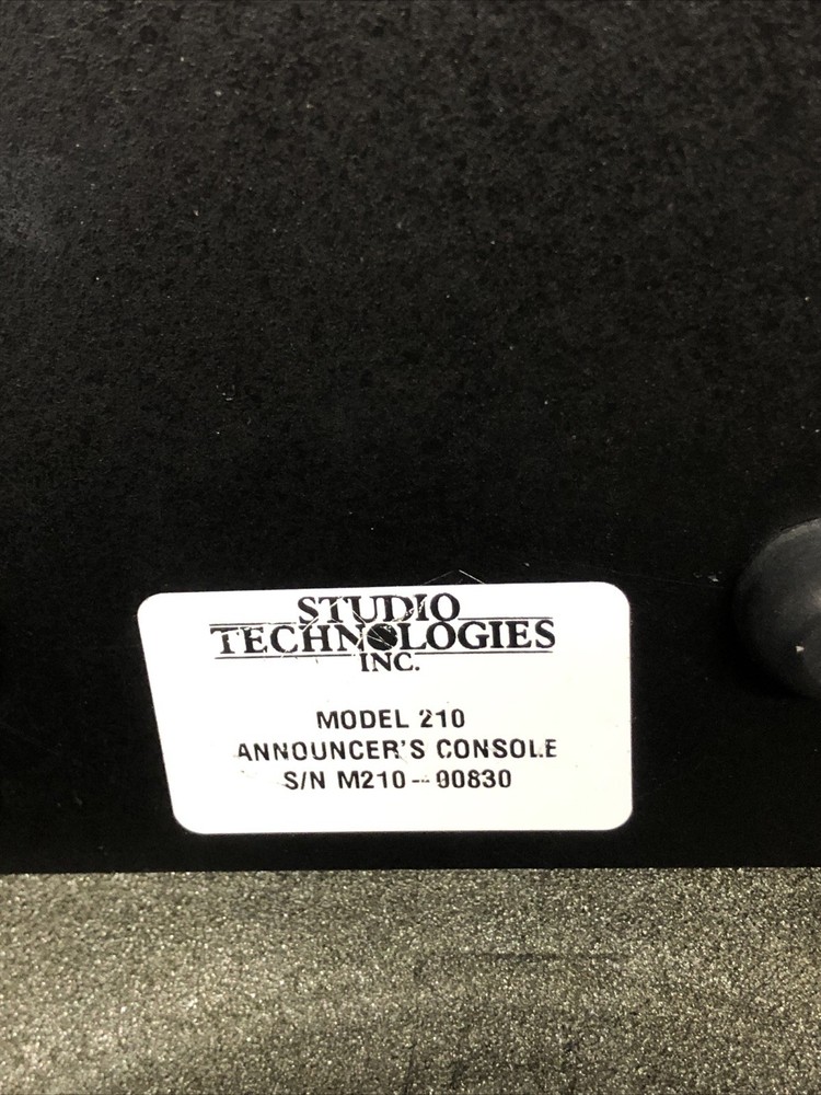 Studio Technologies M210 Model 210 Announcer's Console And Case And Extras