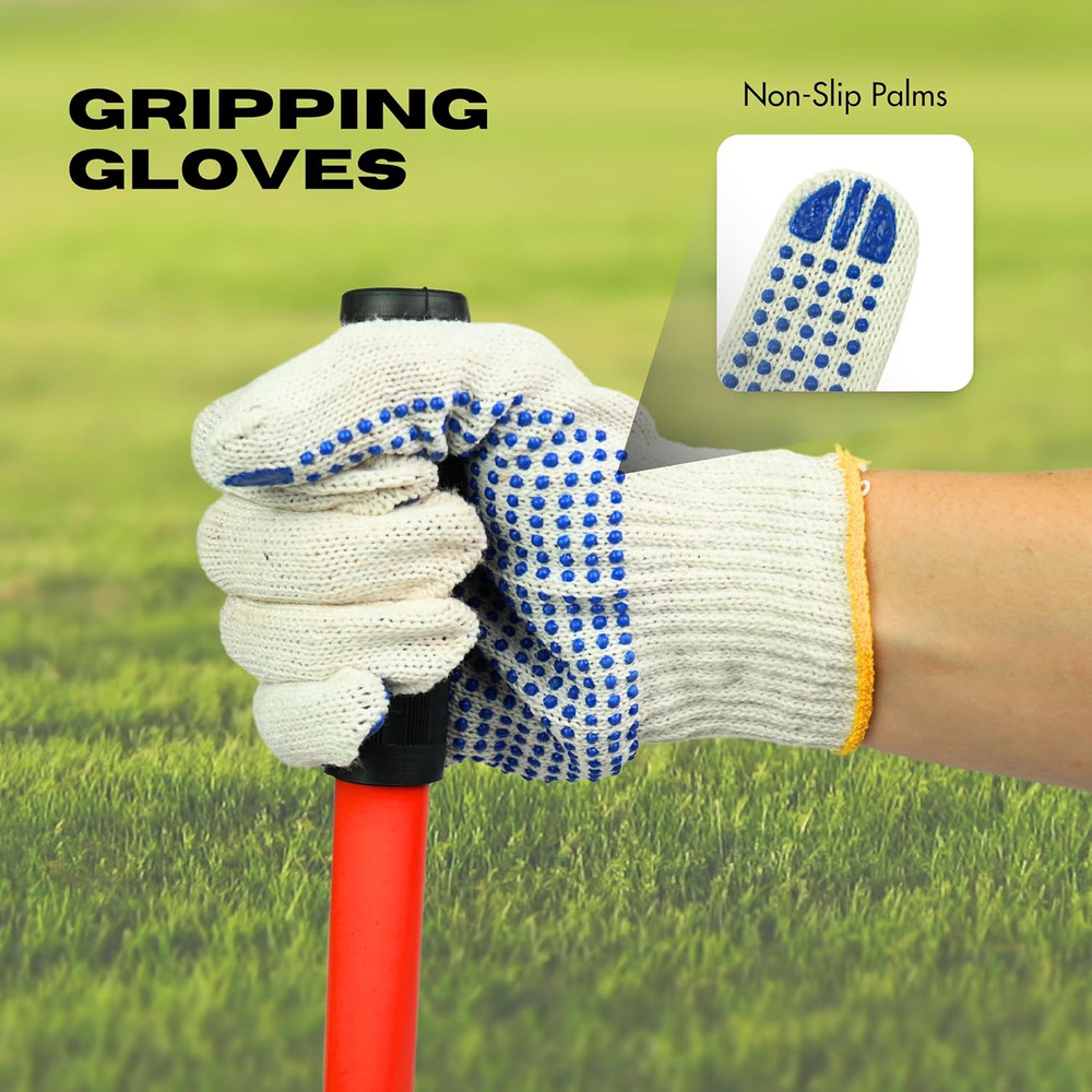 Fence Stretcher Tool with Gloves, Plain & Barbed Wire for Center & End Post Pull