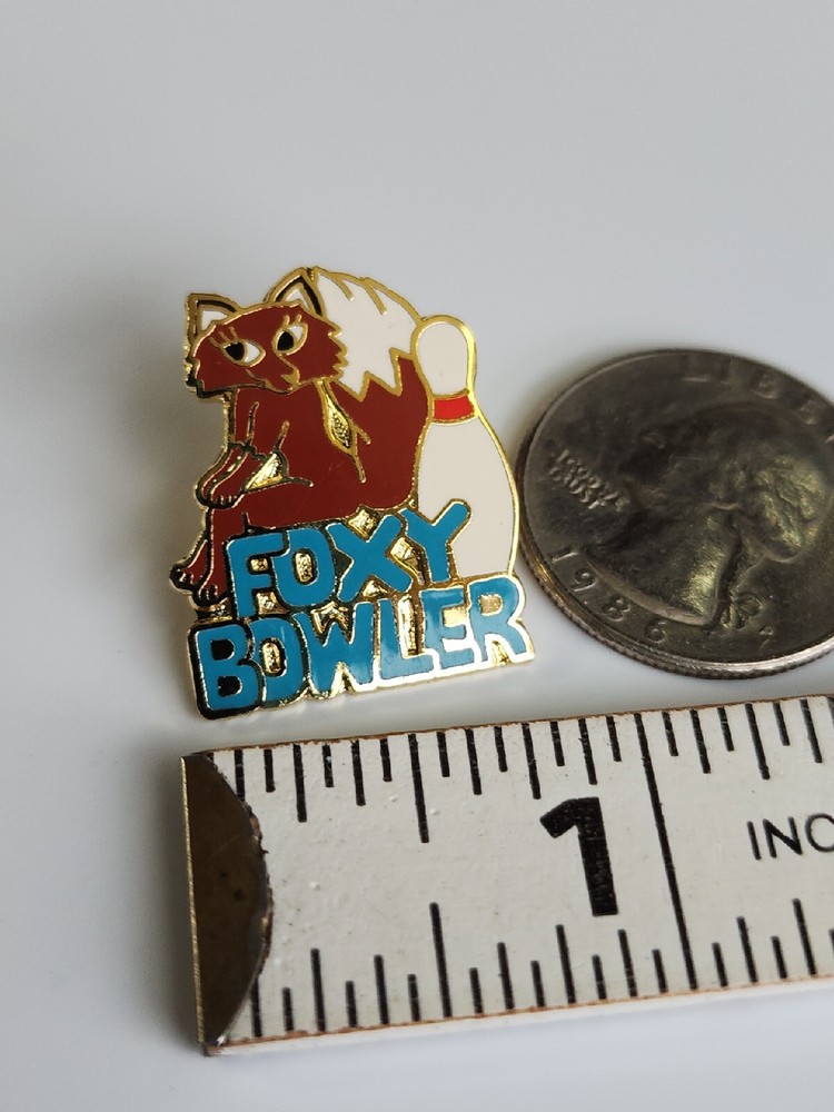 Foxy Bowler Lapel Pin