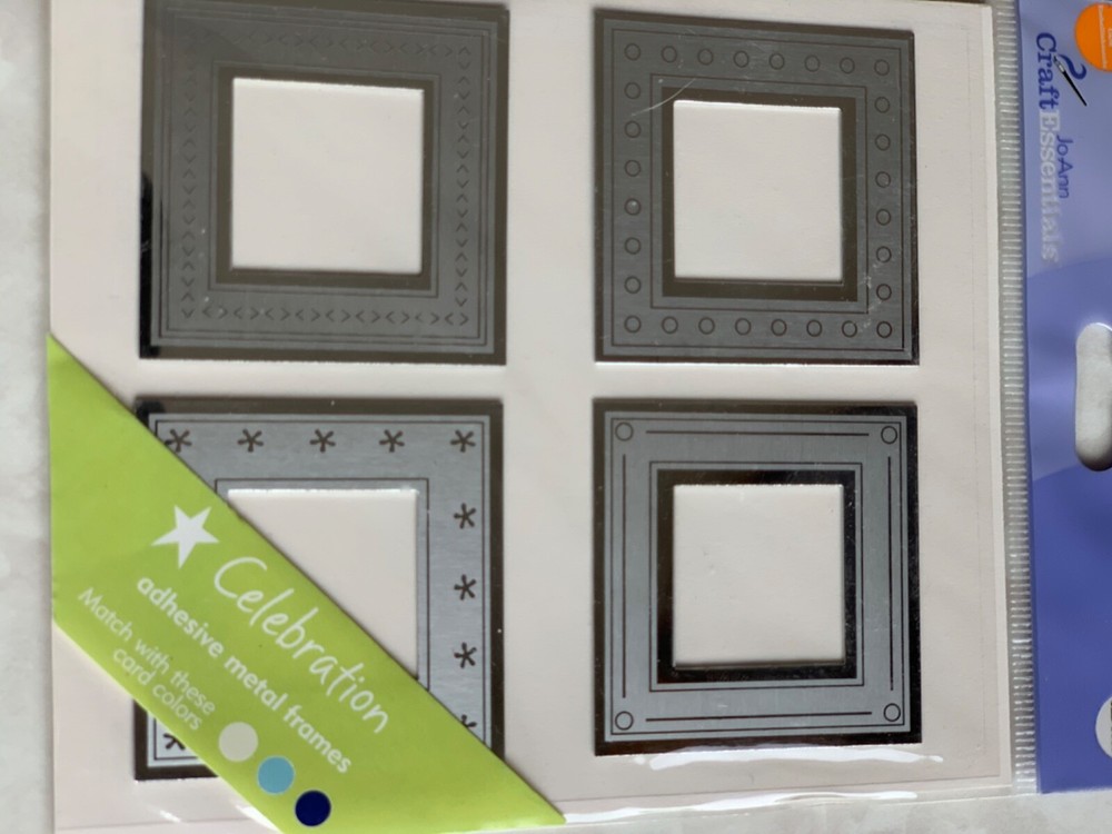 JOANN CRAFT ESSENTIALS METAL FRAMES SQUARE METAL FRAMES 4PCS DESIGN FRAMES