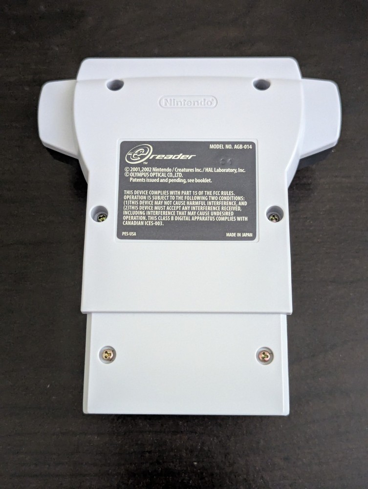 Nintendo e-Reader AGB-014, US version. With Manhole. For Game Boy Advance