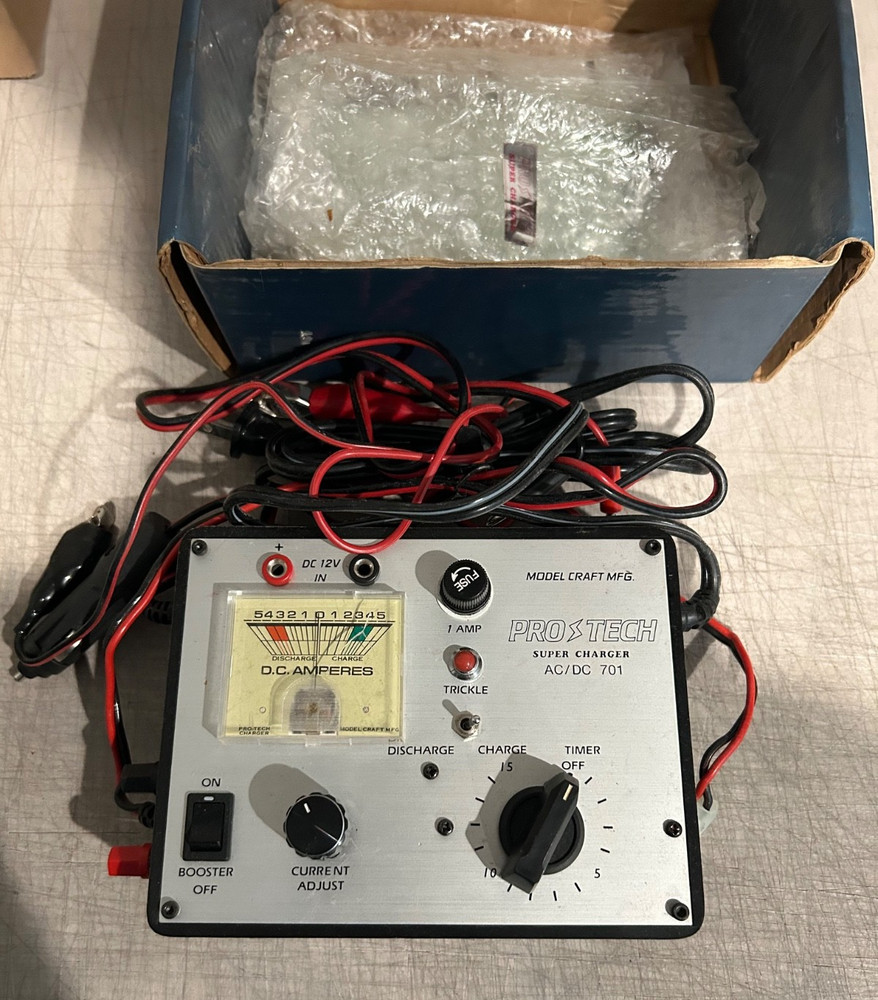 ModelCraft ProTech Vintage RC BatteryCharger w/Box/Paperwork,Untested