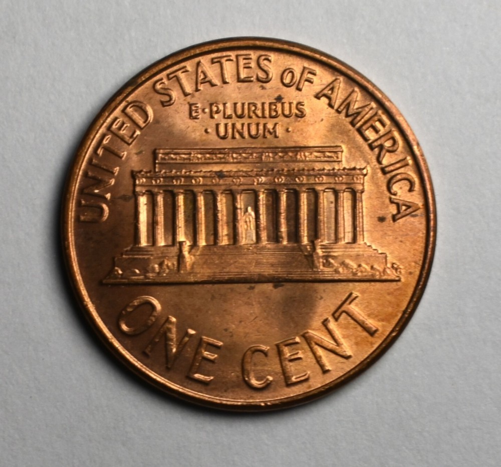 1961 Penny Red Rainbow Toning Coin MS Uncirculated