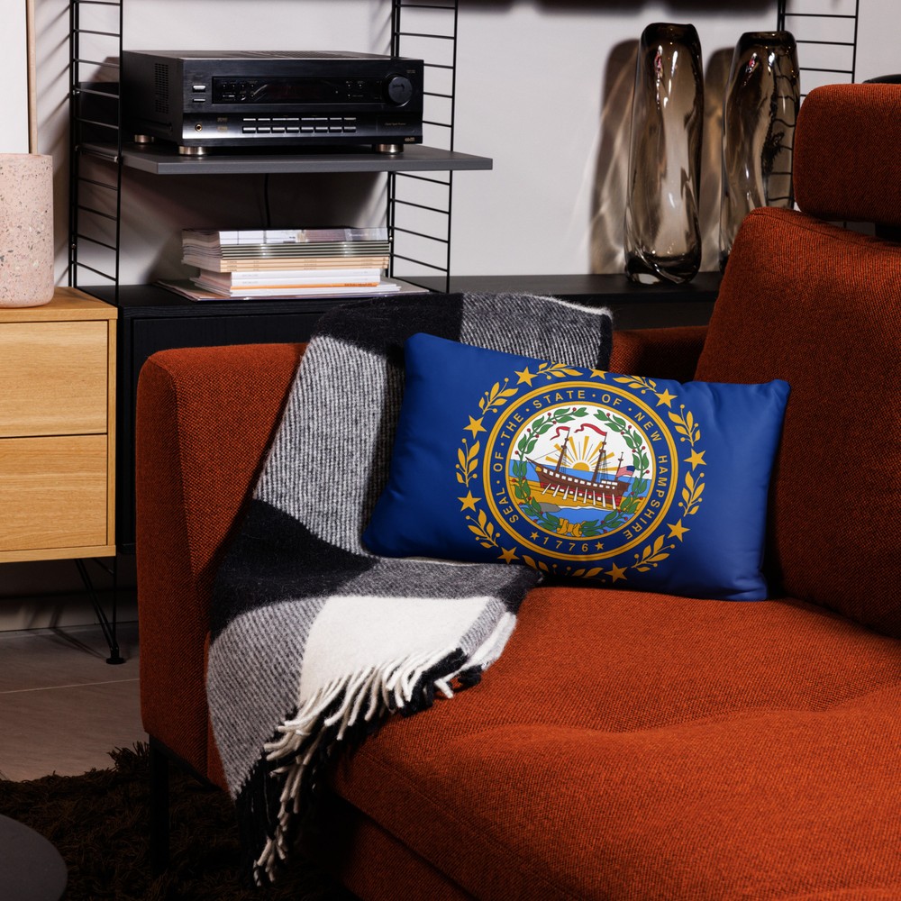 New Hampshire Flag Pillow
