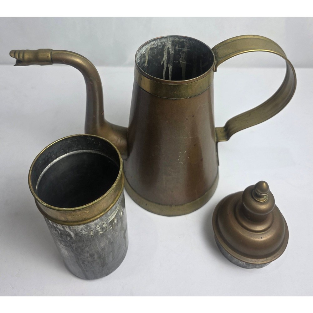 Vintage Middle Eastern solid Brass Dallah Coffee Tea Pot