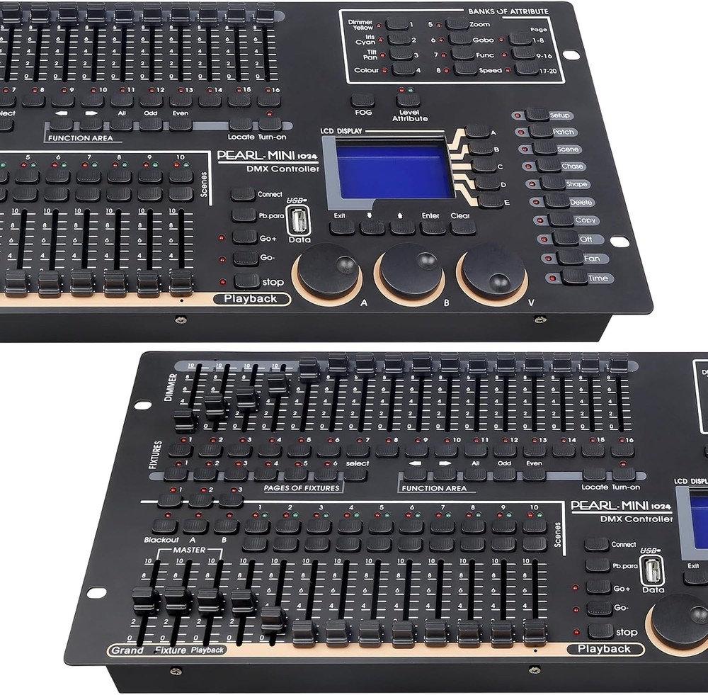 Compact Stage Lighting Controller - 1024 Channels, 60 Scenes & Real-Time Control