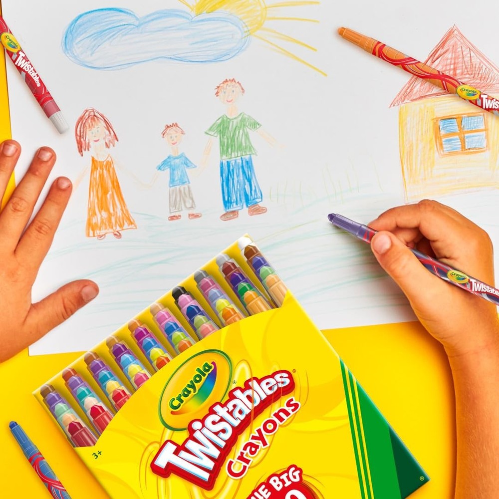 Mini Twistables Crayons for Kids (50ct) Essential Easter Basket Stuffers No Peel