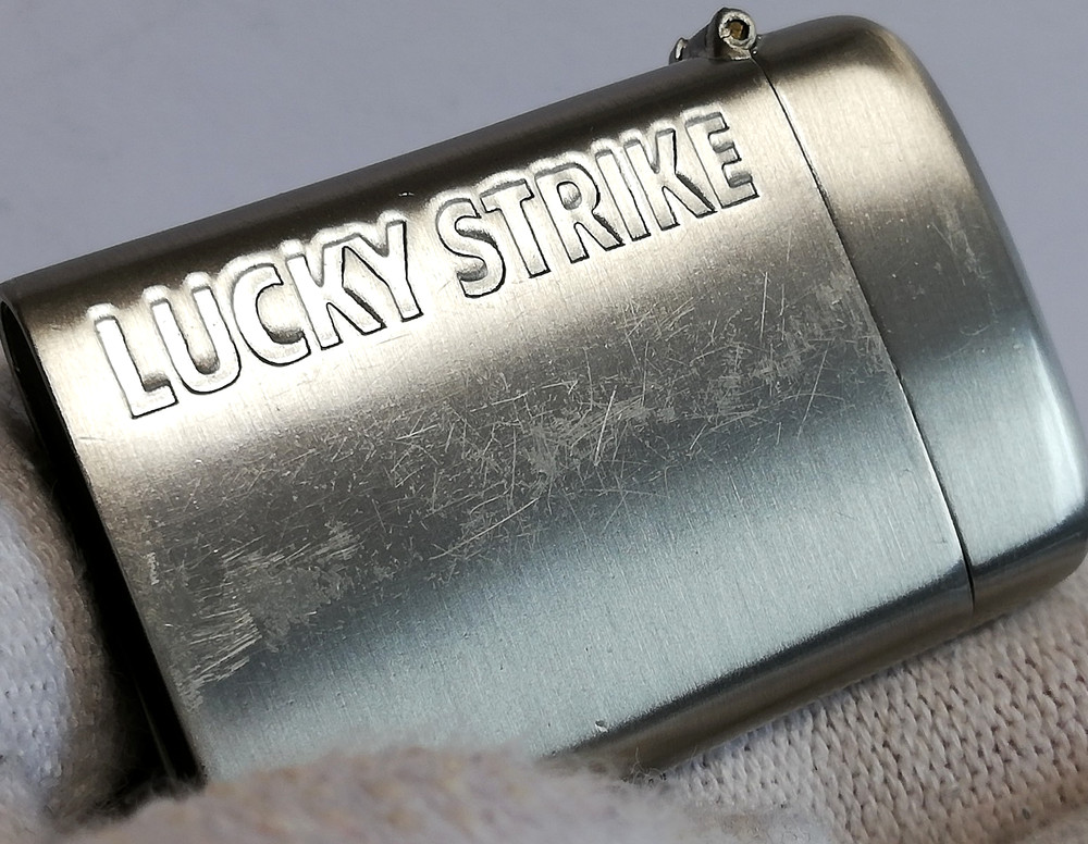 Lucky Strike Metal Match Case. Used