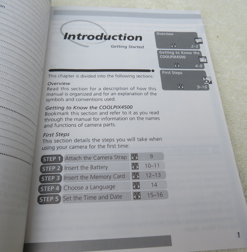 Nikon CoolPix 4500 Digital Camera User Guide Instruction Manual - Used