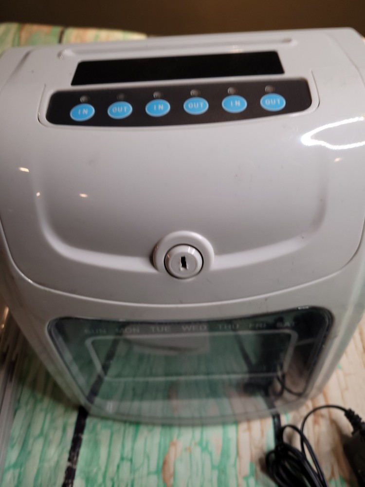 Time Recording Electronic Clock Time Clock Equipment- With Timecards Missing Key