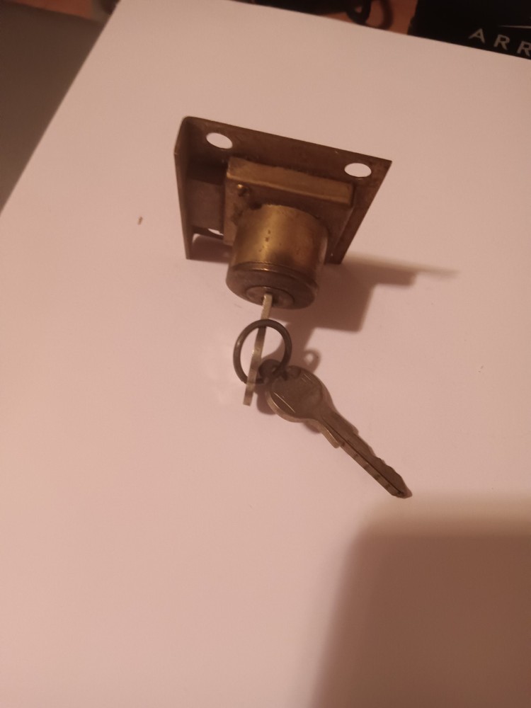 Vintage Solid Brass Norwalk Cabinet Door Or Drawer Lock
