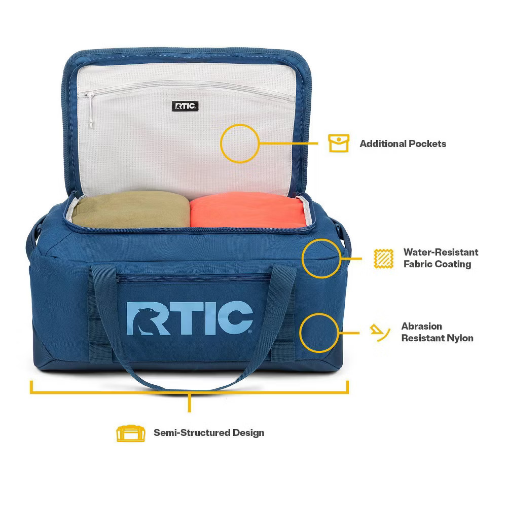 45L RTIC Outdoors Road Trip Structured Collapsible Duffel Bag Medium - Navy