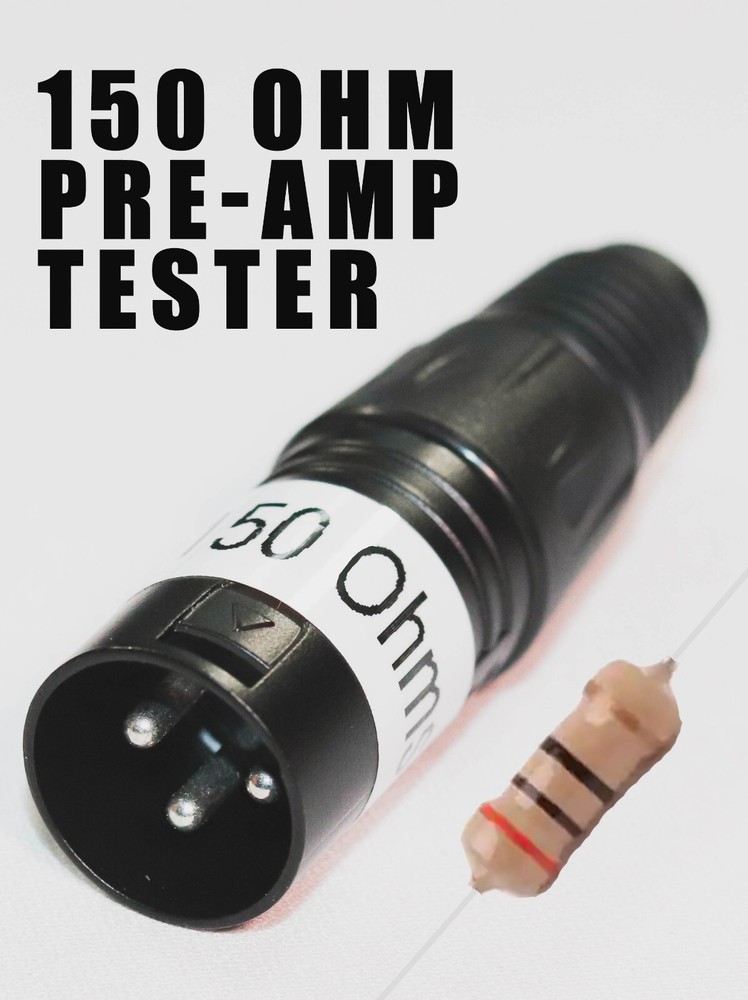 XLR 150 Ohm Preamp Interface Noise Tester, Black Dummy Plug