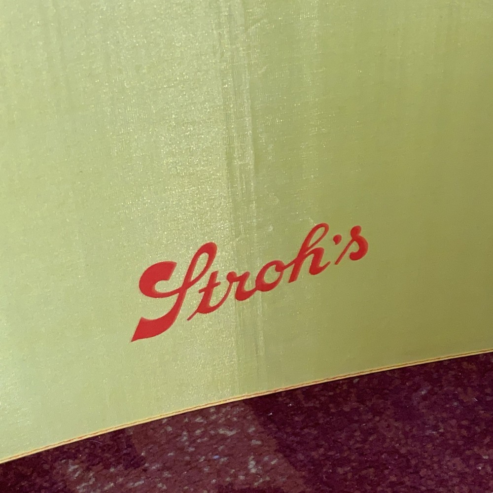 Vintage Stroh’s Beer Umbrella