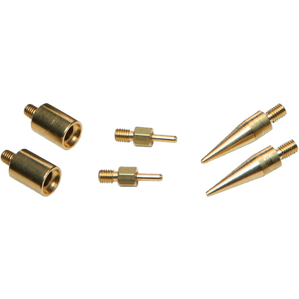 Muzzle-Loaders Ball Starter Adapter Tips - 6 Pack of Brass Jags