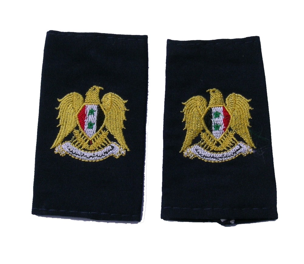Syrian Air Force Major shoulder boards on Blue